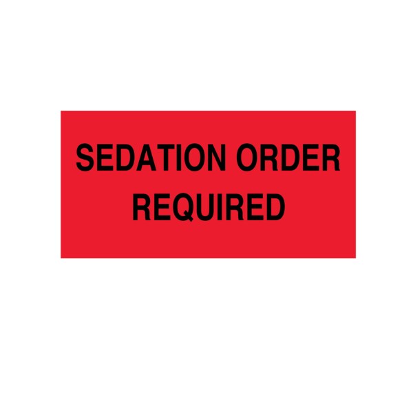 Printed Chart Tape - Sedation Order Required